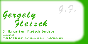 gergely fleisch business card